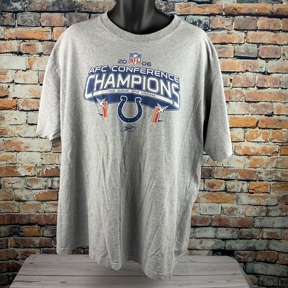 Reebok 2006 AFC champion Colts gray shirt size 2XL - Picture 4 of 5